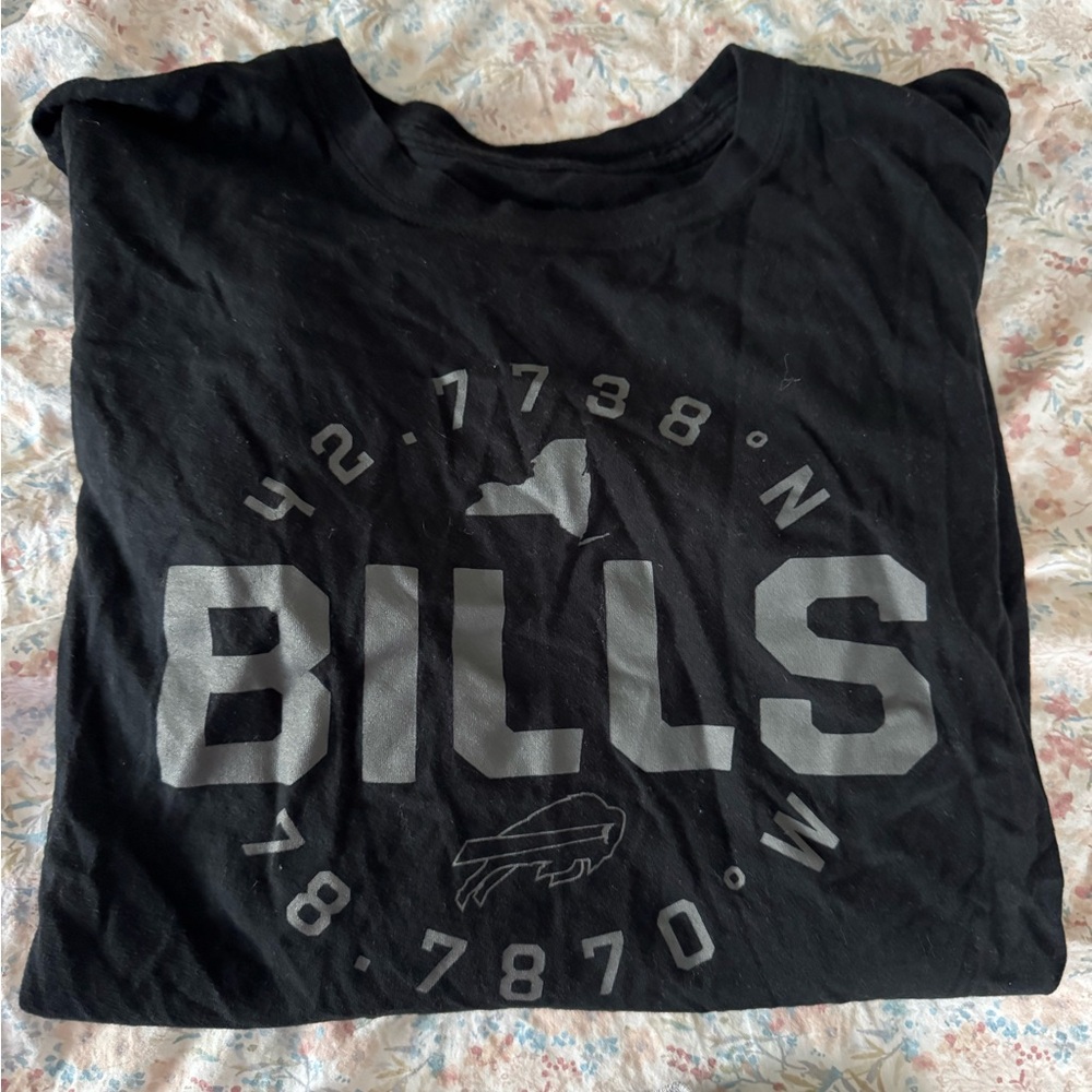 Black Graphic T-Shirt with Bills Logo